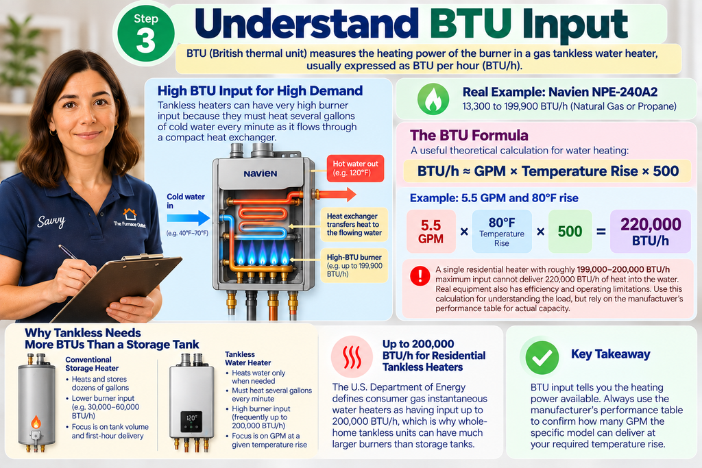 step 3 Understand BTU Input